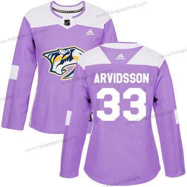 Adidas Žena Nashville Predators #33 Viktor Arvidsson Nachový Autentické Bojuje proti rakovině Sešitý NHL Dres