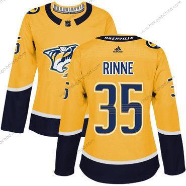 Adidas Žena Nashville Predators #35 Pekka Rinne Žlutá Domácí Autentické Sešitý NHL Dres