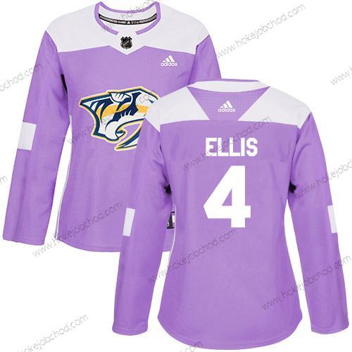 Adidas Žena Nashville Predators #4 Ryan Ellis Nachový Autentické Bojuje proti rakovině Sešitý NHL Dres