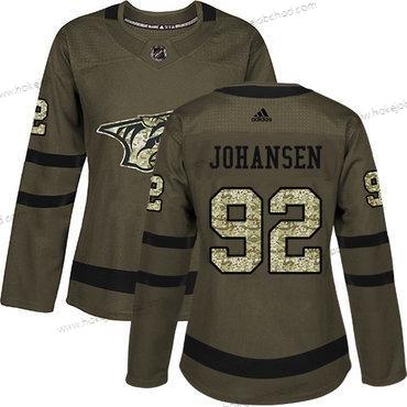 Adidas Žena Nashville Predators #92 Ryan Johansen Zelená Salute to Service Sešitý NHL Dres