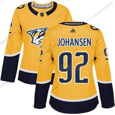 Adidas Žena Nashville Predators #92 Ryan Johansen Žlutá Domácí Autentické Sešitý NHL Dres