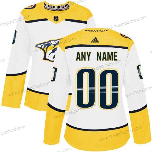 Adidas Žena Nashville Predators Přizpůsobené NHL Autentické Bílý Dres