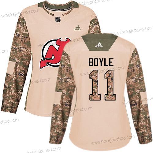 Adidas Žena New Dres Devils #11 Brian Boyle Camo Autentické 2017 Veterans Day Sešitý NHL Dres