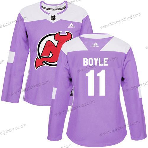 Adidas Žena New Dres Devils #11 Brian Boyle Nachový Autentické Bojuje proti rakovině Sešitý NHL Dres