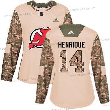 Adidas Žena New Dres Devils #14 Adam Henrique Camo Autentické 2017 Veterans Day Sešitý NHL Dres