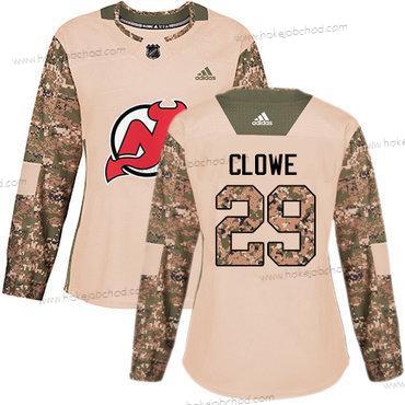 Adidas Žena New Dres Devils #29 Ryane Clowe Camo Autentické 2017 Veterans Day Sešitý NHL Dres