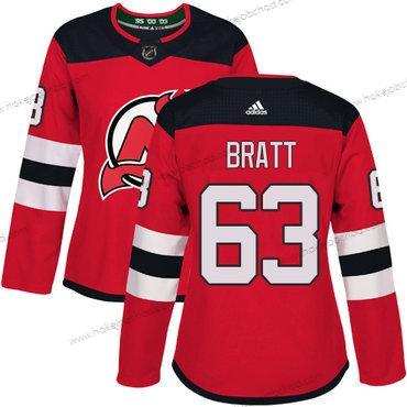 Adidas Žena New Dres Devils #63 Jesper Bratt Červené Domácí Autentické Sešitý NHL Dres