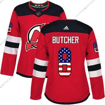 Adidas Žena New Dres Devils #8 Will Butcher Červené Domácí Autentické USA Flag Sešitý NHL Dres