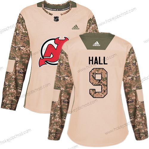 Adidas Žena New Dres Devils #9 Taylor Hall Camo Autentické 2017 Veterans Day Sešitý NHL Dres