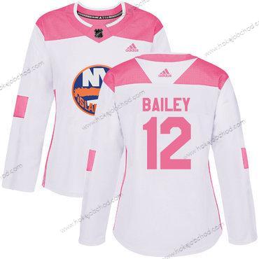 Adidas Žena New York Islanders #12 Josh Bailey Bílý Růžový Autentické Sešitý NHL Dres