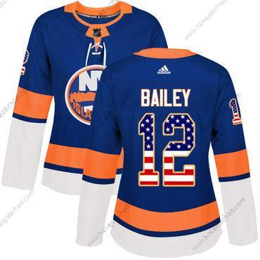 Adidas Žena New York Islanders #12 Josh Bailey Royal Modrý Domácí Autentické USA Flag Sešitý NHL Dres