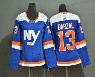 Adidas Žena New York Islanders #13 Mathew Barzal New Modrý Domácí 2019 Hokejový Sešitý NHL Dres