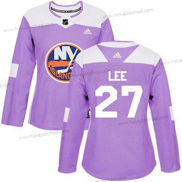 Adidas Žena New York Islanders #27 Anders Lee Nachový Autentické Bojuje proti rakovině Sešitý NHL Dres