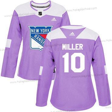 Adidas Žena New York Rangers #10 J.T. Miller Nachový Autentické Bojuje proti rakovině Sešitý NHL Dres