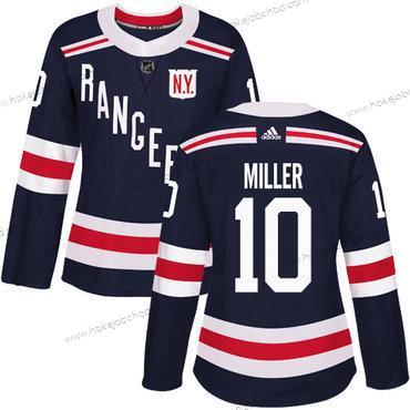 Adidas Žena New York Rangers #10 J.T. Miller Námořnictvo Modrý Autentické 2018 Zimní Klasický Sešitý NHL Dres