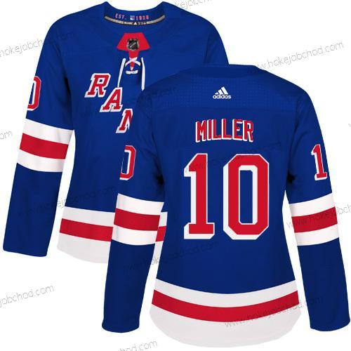 Adidas Žena New York Rangers #10 J.T. Miller Royal Modrý Domácí Autentické Sešitý NHL Dres