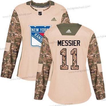 Adidas Žena New York Rangers #11 Mark Messier Camo Autentické 2017 Veterans Day Sešitý NHL Dres