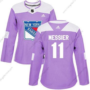 Adidas Žena New York Rangers #11 Mark Messier Nachový Autentické Bojuje proti rakovině Sešitý NHL Dres