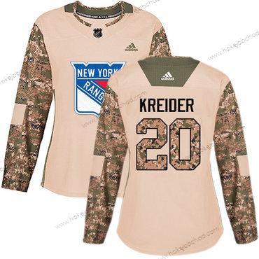 Adidas Žena New York Rangers #20 Chris Kreider Camo Autentické 2017 Veterans Day Sešitý NHL Dres