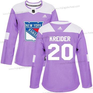 Adidas Žena New York Rangers #20 Chris Kreider Nachový Autentické Bojuje proti rakovině Sešitý NHL Dres