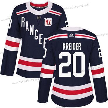 Adidas Žena New York Rangers #20 Chris Kreider Námořnictvo Modrý Autentické 2018 Zimní Klasický Sešitý NHL Dres