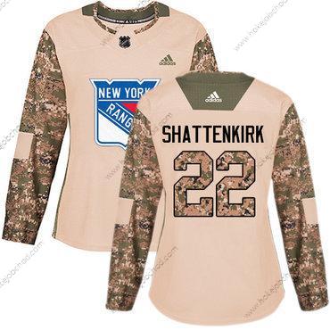 Adidas Žena New York Rangers #22 Kevin Shattenkirk Camo Autentické 2017 Veterans Day Sešitý NHL Dres