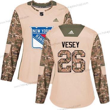 Adidas Žena New York Rangers #26 Jimmy Vesey Camo Autentické 2017 Veterans Day Sešitý NHL Dres