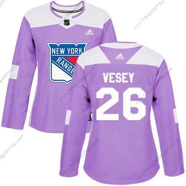 Adidas Žena New York Rangers #26 Jimmy Vesey Nachový Autentické Bojuje proti rakovině Sešitý NHL Dres