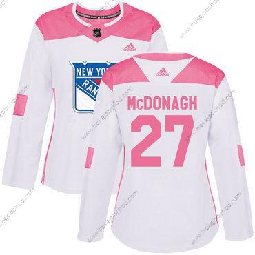 Adidas Žena New York Rangers #27 Ryan Mcdonagh Bílý Růžový Autentické Sešitý NHL Dres