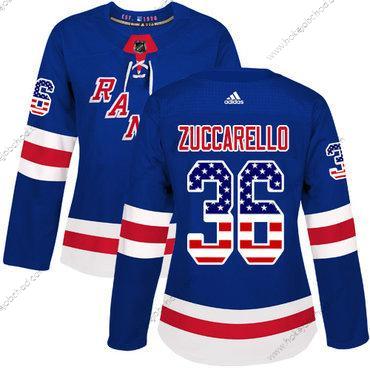 Adidas Žena New York Rangers #36 Mats Zuccarello Royal Modrý Domácí Autentické USA Flag Sešitý NHL Dres