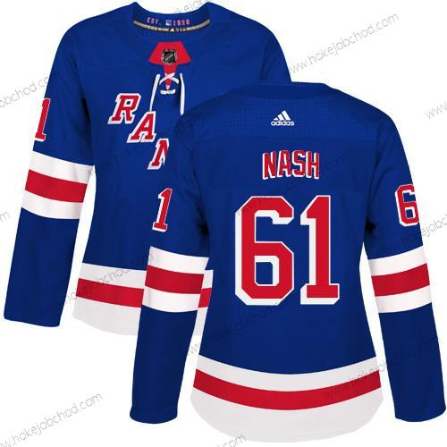 Adidas Žena New York Rangers #61 Rick Nash Royal Modrý Domácí Autentické Sešitý NHL Dres