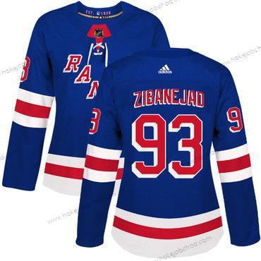 Adidas Žena New York Rangers #93 Mika Zibanejad Royal Modrý Domácí Autentické Sešitý NHL Dres