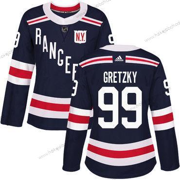 Adidas Žena New York Rangers #99 Wayne Gretzky Námořnictvo Modrý Autentické 2018 Zimní Klasický Sešitý NHL Dres