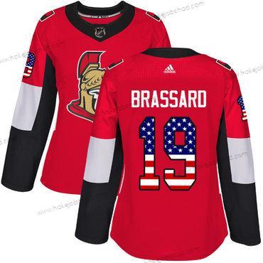 Adidas Žena Ottawa Senators #19 Derick Brassard Červené Domácí Autentické USA Flag Sešitý NHL Dres