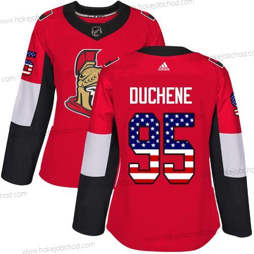 Adidas Žena Ottawa Senators #95 Matt Duchene Červené Domácí Autentické USA Flag Sešitý NHL Dres