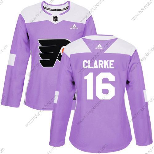 Adidas Žena Philadelphia Flyers #16 Bobby Clarke Nachový Autentické Bojuje proti rakovině Sešitý NHL Dres