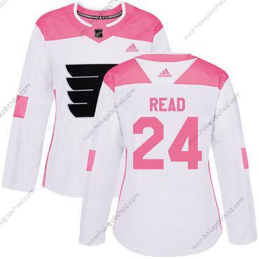 Adidas Žena Philadelphia Flyers #24 Matt Read Bílý Růžový Autentické Sešitý NHL Dres