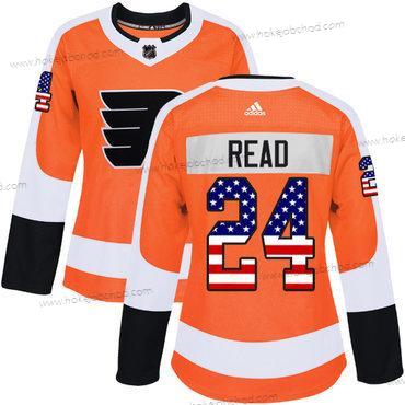 Adidas Žena Philadelphia Flyers #24 Matt Read Oranžová Domácí Autentické USA Flag Sešitý NHL Dres