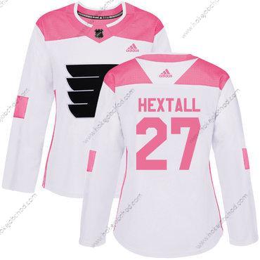 Adidas Žena Philadelphia Flyers #27 Ron Hextall Bílý Růžový Autentické Sešitý NHL Dres