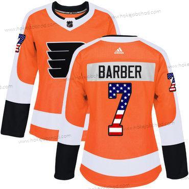 Adidas Žena Philadelphia Flyers #7 Bill Barber Oranžová Domácí Autentické USA Flag Sešitý NHL Dres