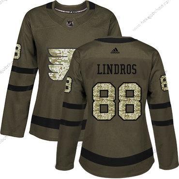 Adidas Žena Philadelphia Flyers #88 Eric Lindros Zelená Salute to Service Sešitý NHL Dres