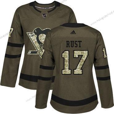 Adidas Žena Pittsburgh Penguins #17 Bryan Rust Zelená Salute to Service Sešitý NHL Dres