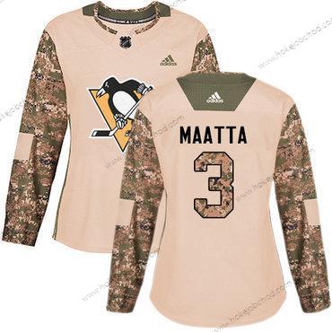 Adidas Žena Pittsburgh Penguins #3 Olli Maatta Camo Autentické 2017 Veterans Day Sešitý NHL Dres