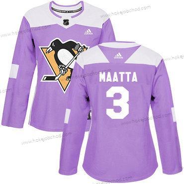 Adidas Žena Pittsburgh Penguins #3 Olli Maatta Nachový Autentické Bojuje proti rakovině Sešitý NHL Dres