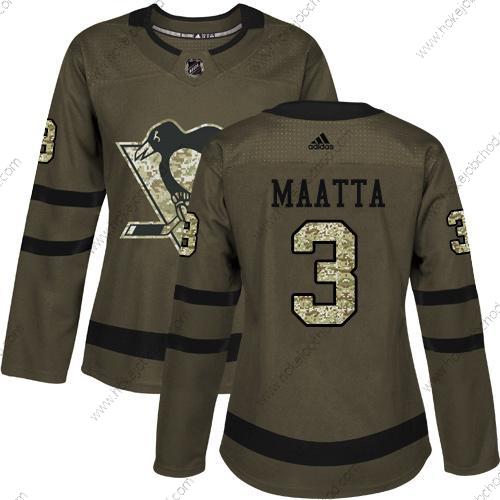 Adidas Žena Pittsburgh Penguins #3 Olli Maatta Zelená Salute to Service Sešitý NHL Dres