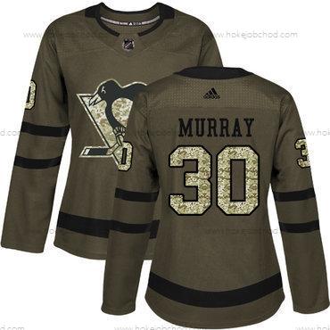 Adidas Žena Pittsburgh Penguins #30 Matt Murray Zelená Salute to Service Sešitý NHL Dres