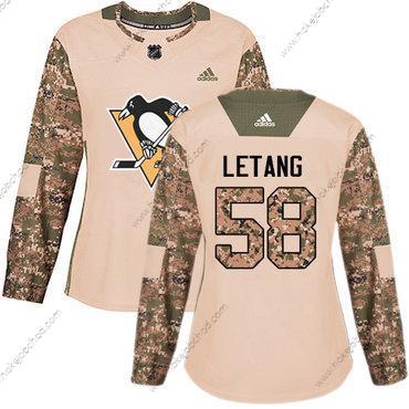 Adidas Žena Pittsburgh Penguins #58 Kris Letang Camo Autentické 2017 Veterans Day Sešitý NHL Dres