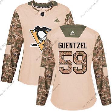 Adidas Žena Pittsburgh Penguins #59 Jake Guentzel Camo Autentické 2017 Veterans Day Sešitý NHL Dres