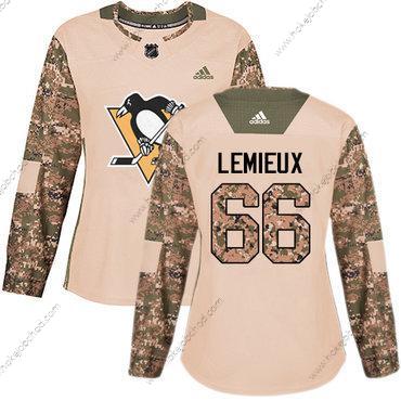 Adidas Žena Pittsburgh Penguins #66 Mario Lemieux Camo Autentické 2017 Veterans Day Sešitý NHL Dres