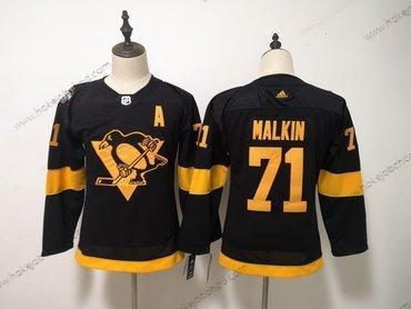 Adidas Žena Pittsburgh Penguins 71 Evgeni Malkin Černá 2019 NHL Stadium Series Dres